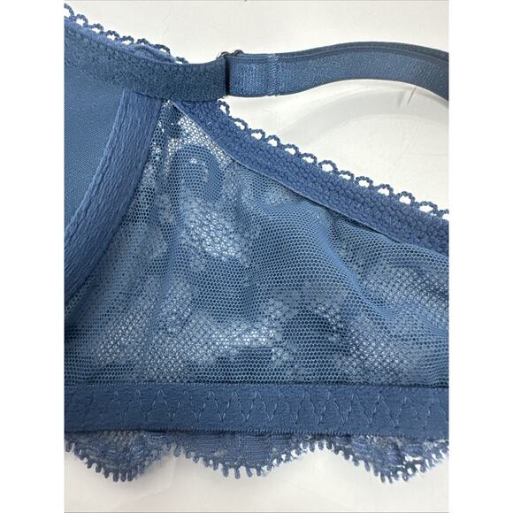 Victoria Secret Dream Angels Push Up Bra Lace Blue 36B - Picture 14 of 15
